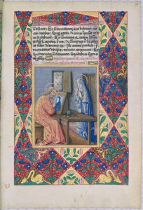 Pani Lat. Q.v.I.126 f.99 Św. Łukasz malujący Matkę Boską, z Księgi Godzin Ludwika dOrleans, 1469 autorstwa Jean Colombe