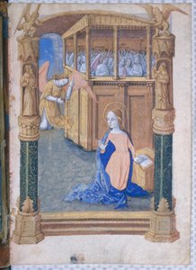 Pani Lat. Q.v.I.126 fol.12v Zwiastowanie, z „Księgi godzin Ludwika d