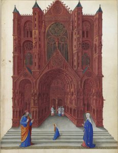 Très Riches Heures du duc de Berry - Ofiarowanie Najświętszej Marii Panny w Świątyni Jerozolimskiej folio 137r