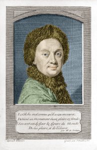 Pierre Louis Moreau de Maupertuis, astronom (1698 - 1759), rytowany przez J. Daullé w 1755