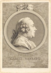 Carle Vanloo autorstwa Jean Daullé after Charles Nicolas Cochin II