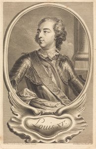 Ludwik XV autorstwa Jean Daullé after Jean Baptiste Lemoyne II