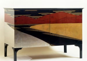 Lakierowana szafka w stylu Art Deco (komoda)