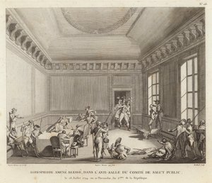 Maximilien de Robespierre prowadzi szturm autorstwa Jean Duplessi Bertaux