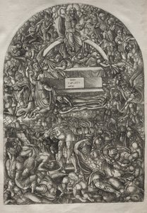 Apokalipsa: spada gwiazda i otwiera piekło, 1546-1556. autorstwa Jean Duvet