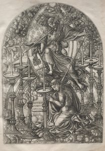 Apokalipsa: Św. Jan widzi siedem złotych świeczników, 1546-1556. autorstwa Jean Duvet