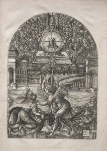 Apokalipsa: Anioł pokazuje św. Jan fontannę żywej wody, 1546-1556. autorstwa Jean Duvet