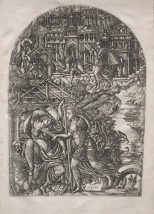 Apokalipsa: Anioł pokazuje św. Janowi Nowe Jeruzalem, 1546-1556. autorstwa Jean Duvet