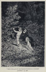 "Przed nimi wyrosły najpiękniejsze jeżyny w cudownych ilościach" (rycina) autorstwa Jean Edouard Dargent