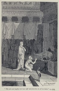 „Bogaty i potężny pan był sztywny i bezsilny we wszystkich swoich członkach” (rycina) autorstwa Jean Edouard Dargent