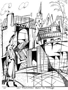 Okopy na wsi, 1916.