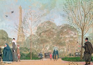 Spacer po Jardins du Trocadero, ok. 1920