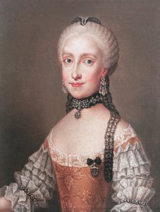Infantka Maria Ludovica, córka Karola III Hiszpanii i żona Leopolda II (1747-92) cesarz rzymski i wielki książę Toskanii autorstwa Jean Étienne Liotard