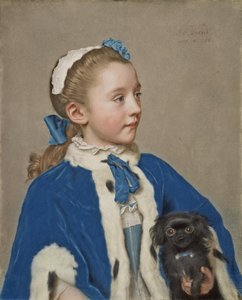 Portret Marii Frederike van Reede-Athlone w wieku siedmiu lat autorstwa Jean Étienne Liotard