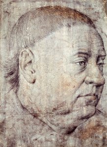 Rysunek do portretu Guillaume Jouvenel des Ursins, kanclerza Karola VII, autorstwa Jeana Fouqueta (około 1415-około 1481) autorstwa Jean Fouquet