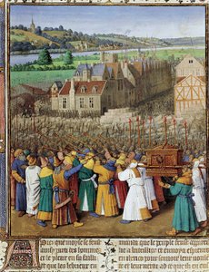 Upadek Jerycha, ok.1465-70 autorstwa Jean Fouquet
