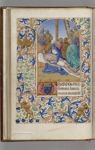 Pieta Księga godzin, 1450-1499 autorstwa Jean Fouquet
