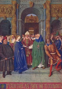 Wesele Dziewicy, c1455, 1939 autorstwa Jean Fouquet
