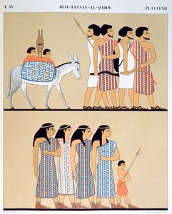 Fresk grobowca Nevothpha w Beni-Hassan-El-Qadim (Beni Hasan), 1835-45
