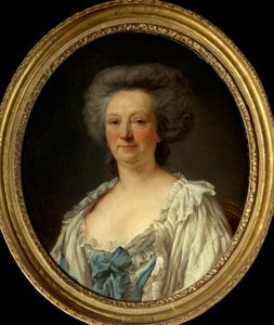 Portret Madame Geoffrin (Marie-Therese Rodet) (Marie Therese) (1699-1777) Obraz Jean Francois Colson (1733-1803) 1757 Słońce 0,7x0,6 m Paryż, Musee Carnavalet