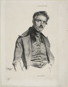 Portret rzeźbiarza Antoine-Louis Barye autorstwa Jean Francois Gigoux