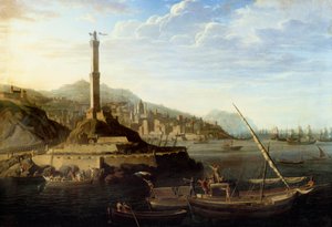 Wojna napoleońska: Wejście do genów armii francuskiej dowodzonej przez generała Miollisa 24 czerwca 1800 r. Obraz Jean Francois Hue (1751-1823) autorstwa Jean Francois Hue