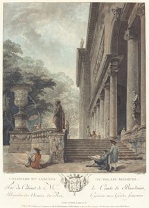 Kolumnada i Ogrody Pałacu Medyceuszy, ok. 1930 r. 1776 autorstwa Jean Francois Janinet