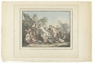 Herderinnen w saters Systematyczne uwielbienie autorstwa Jean Francois Janinet