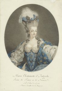 Portret Marii Antoniny Maria Antonina Austrii, królowa Francji i Nawarry (tytuł na obiekcie) autorstwa Jean Francois Janinet