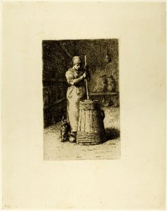 Kobieta ubijająca się autorstwa Jean Francois Millet
