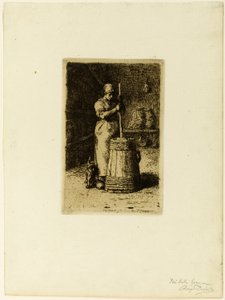 Kobieta ubijająca się autorstwa Jean Francois Millet