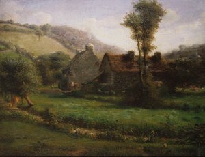 Chata w krajobrazie, ok.1871 autorstwa Jean Francois Millet