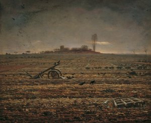 Równina Chailly z broną i pługiem autorstwa Jean Francois Millet