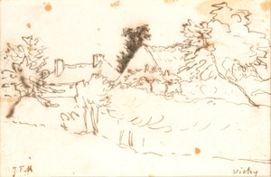 Gospodarstwo wśród drzew, Vichy (Allier) autorstwa Jean Francois Millet