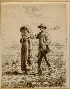 Idąc do pracy, 1863 autorstwa Jean Francois Millet