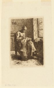 La Couseuse (Kobieta Szyjąca) autorstwa Jean Francois Millet