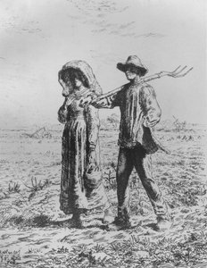 Wyjazd do pracy, 1863 autorstwa Jean Francois Millet