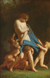 Triumfująca miłość, ok. 1847-48 (olej na drewnie) autorstwa Jean Francois Millet