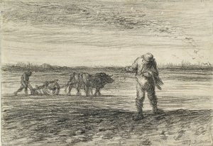 Orka i kolejny siew, 1849-1852 autorstwa Jean Francois Millet