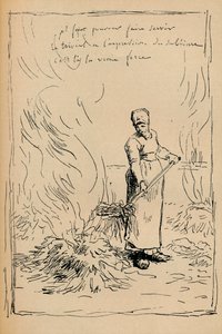 Chłop palący chwasty, XIX w. autorstwa Jean Francois Millet