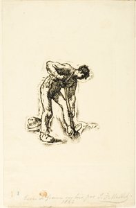 Chłop kopanie autorstwa Jean Francois Millet
