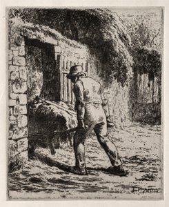 Chłop powracający ze sterty obornika, 1855-1856. autorstwa Jean Francois Millet