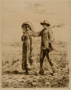 Chłopi idący do pracy autorstwa Jean Francois Millet
