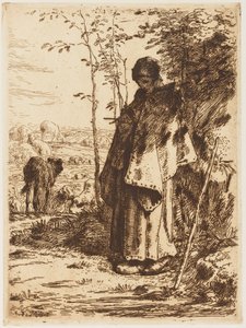 Pasterka na drutach autorstwa Jean Francois Millet
