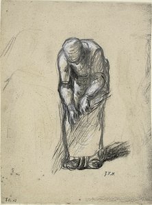 Nauka wyciągania lnu autorstwa Jean Francois Millet