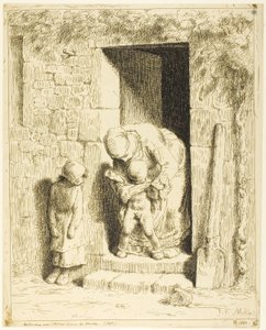 Ostrożność matczyna autorstwa Jean Francois Millet
