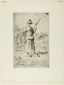 Prządka autorstwa Jean Francois Millet