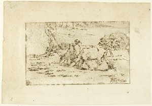 Dwie krowy autorstwa Jean Francois Millet