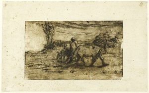 Dwie krowy autorstwa Jean Francois Millet
