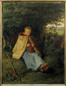 Dzianiny Obraz Jeana Francois Milleta (1814-1875) 1858 Nd. 0,39x0,29 m Paryż, musee d